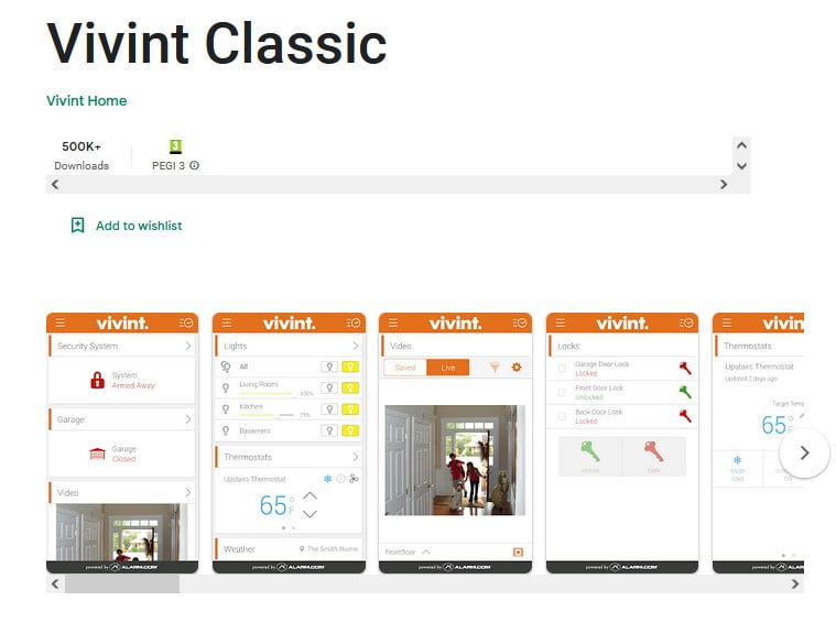 Vivint smart home security app security64