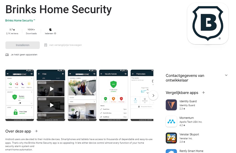 Brinks Home Security app. Brinks Home Security is one of the top 10 Best Home Security Systems for 2022