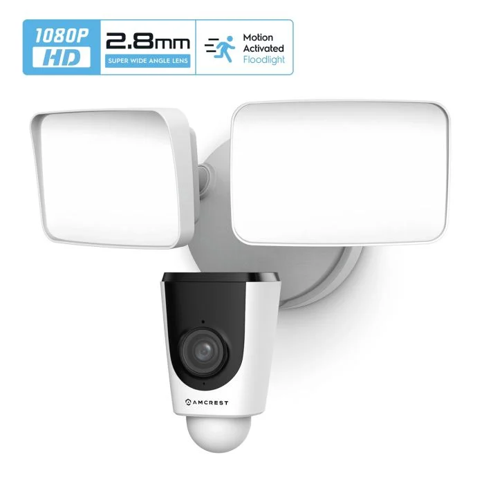 Amcrest SmartHome 2MP WiFi Camera Floodlight Built-in Siren ASH26-W