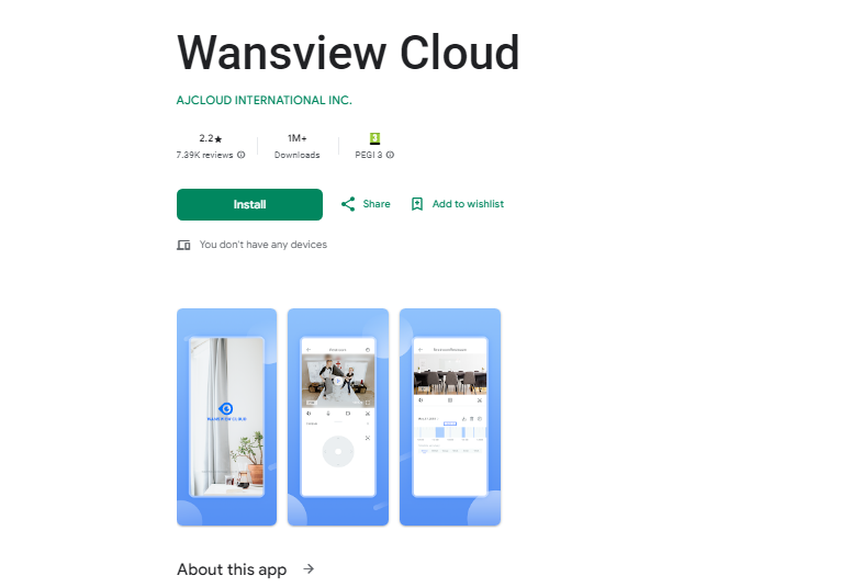 Wansview outdoor camera App
