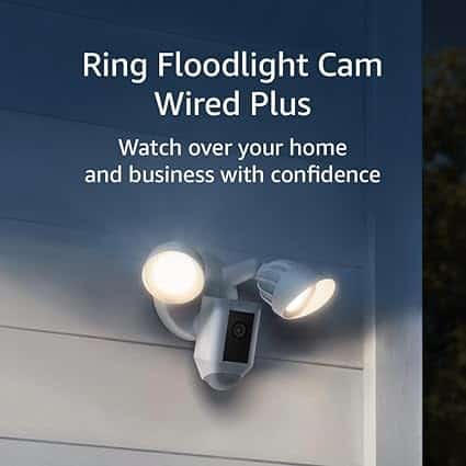 Ring Floodlight Cam Wired Plus white