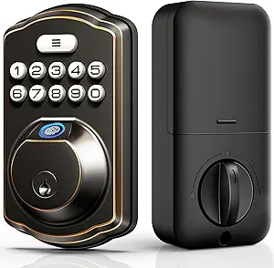 Veise Fingerprint Door Lock - Electronic Keypad Deadbolt